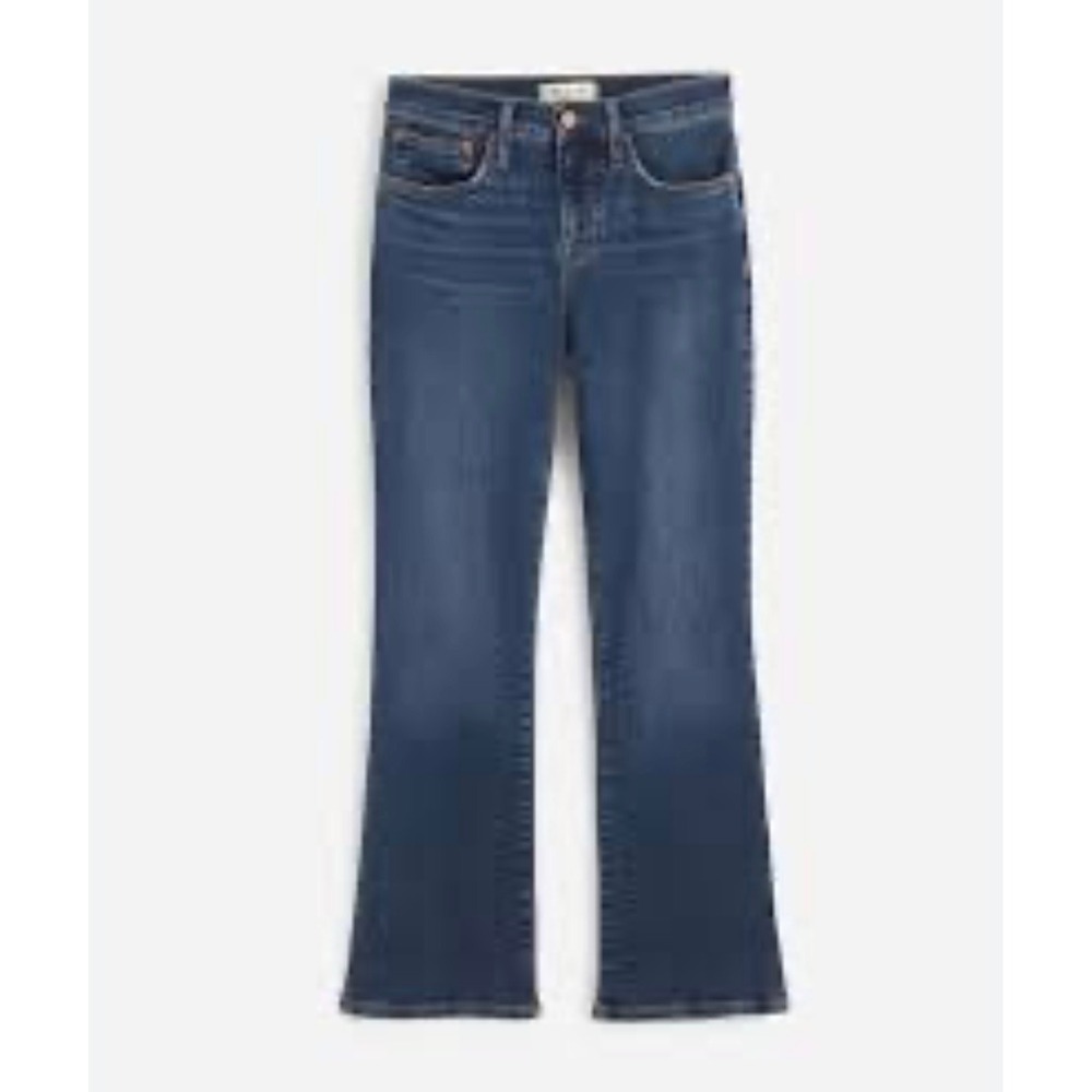 Madewell Cali Demi-Boot Jeans Medium Wash High Rise Cropped Flare Size 27